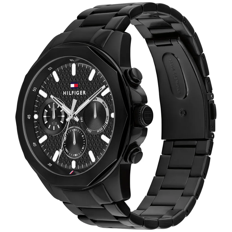 Tommy HILFIGER Multifunction Black Stainless Steel Watch